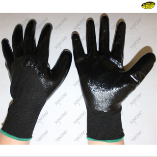 13G polyester liner nitrile coated gloves