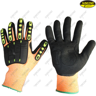 Industrial working anti cut 5 safety impact gloves