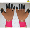 Natural latex coated finger double dipped gloves