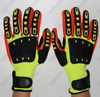 Anti-impact Gripper Gloves TPR Knuckles, Reinforced Thumb Crotch, Hook & Loop Closure, Nitrile Palm, Breathable Work Glove