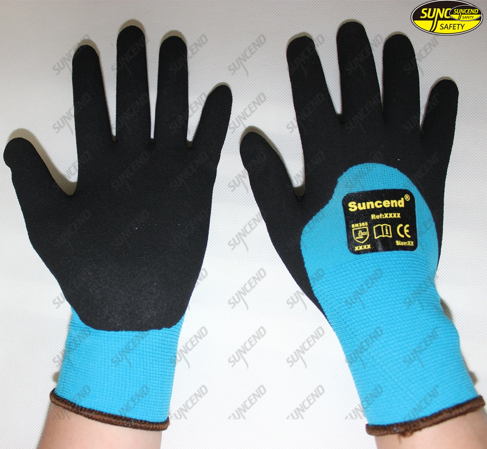 Nitrile coated industrial anti static working gloves
