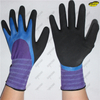 Sandy finished double nitrile dipped safety working gloves