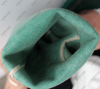 28cm interlock nylon anti acid middle sleeve green smooth PVC fishery gloves