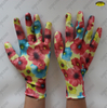 13 gauge polyester nitrile coated garden working gloves