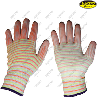 PU palm coated safety work gloves work gloves