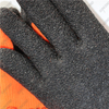 Industrial 10 Gauge Polycotton Grey Crinkle Latex Coated Safety Gloves