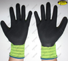 Polyester liner 3/4 coated foam finish work gloves