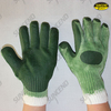 Green laminated rubber palm coated gloves