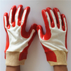 Special coating double smooth red PVC gloves with knit wris