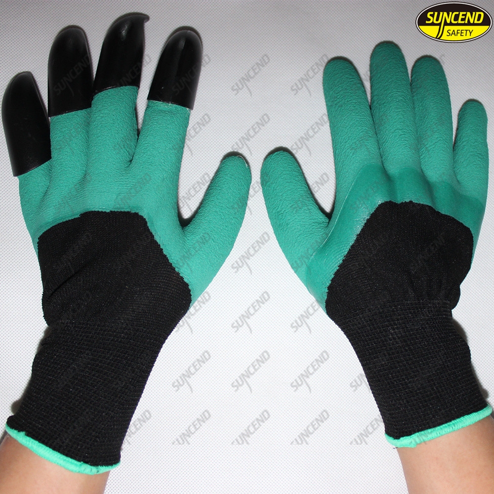 Protective Unisex Garden Digging Gloves with 4 ABS Devil Claws