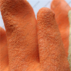 SUNCEND 10 gauge polycotton orange crinkle latex work gloves