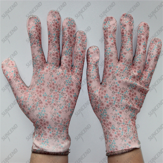 Fashion women garden elastic thin colorful gloves