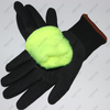 Black 3/4 Nitrile Palm Coated Sandy Finish 7 Gauge Acrylic Terry Liner Winter Work Gloves