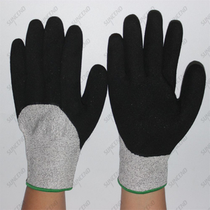 13 Gauge Seamless Knit 3/4 Nitrile Coated Sandy Finish Cut Resistant EN388 Cut D Safety Glove